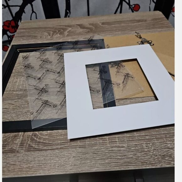 8x8 Framed Lion and Cub Gorgeous Fantasy Art Oil Painting Print - Picture 5 of 6